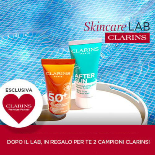 Ritira gratis 2 campioni omaggio Clarins