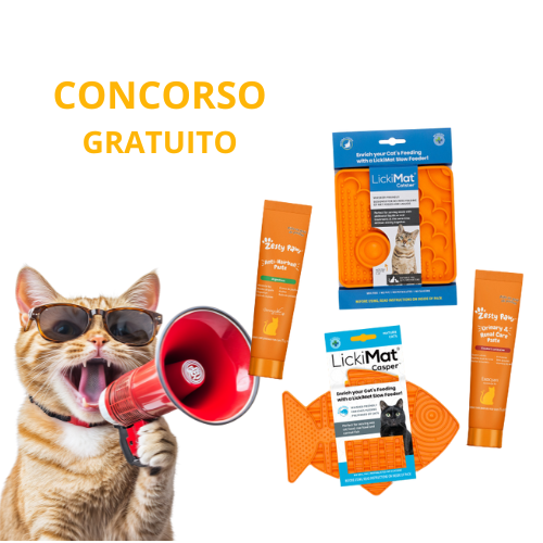 Partecipa gratis e vinci un kit Zesty Paws e LickiMat per il tuo gatto