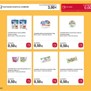 Buoni sconto per un valore complessivo di 3€ sui prodotti Galbani