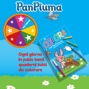 Vinci gratis libri da colorare con Pan Piuma