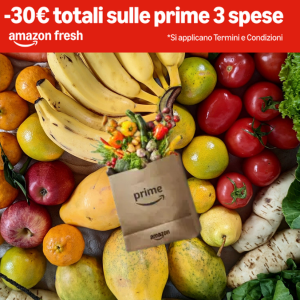 Codice sconto Amazon Fresh: risparmia 30 euro