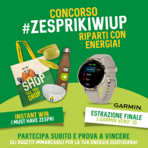 Vinci gratis un kit Zespri o un orologio Garmin